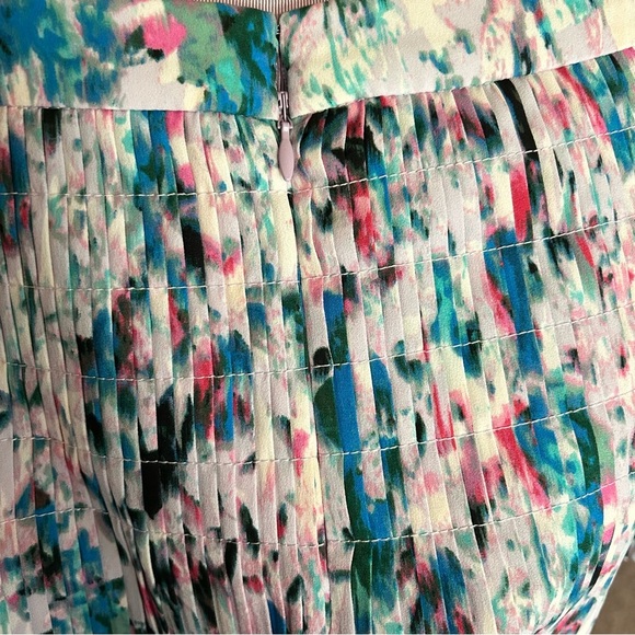 NWT J. Crew Two Tiered Pleated Short Skirt Multicolored Waterfall Color Size 4 - Picture 5 of 9